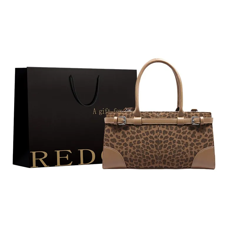REDOO PU Shoulder Bag Crossbody Bag Handbag Regular Women's Leopard Print/Coffee/Red/Khaki-0