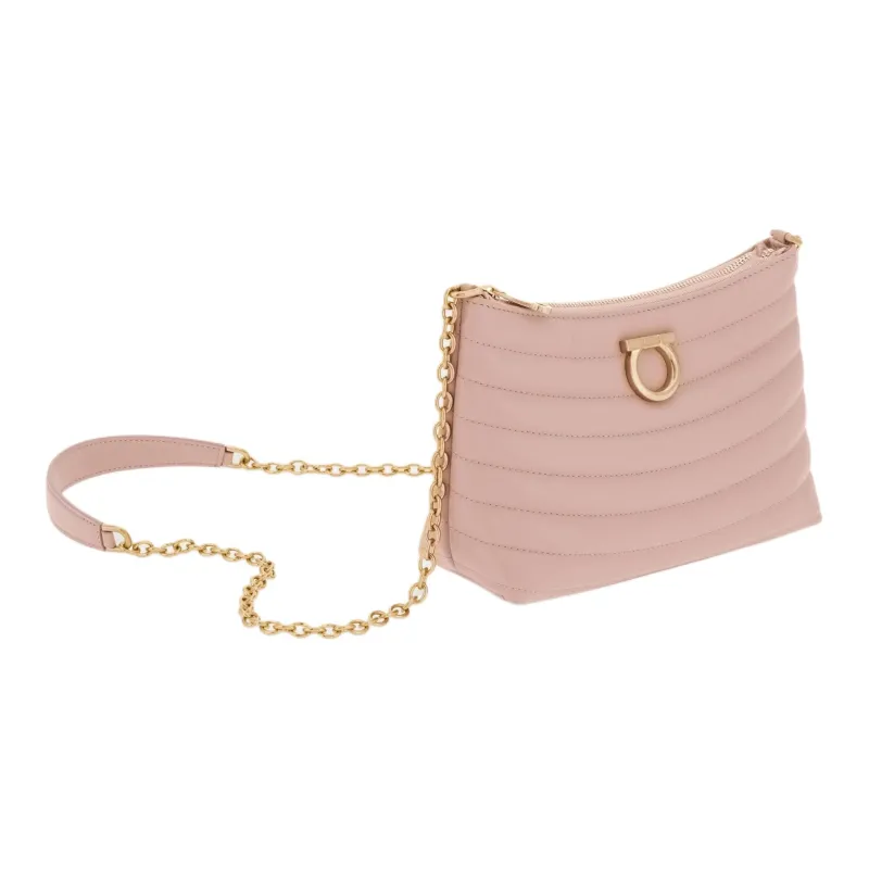 FERRAGAMO Calfskin Shoulder Bag Mini Women's Pink-1