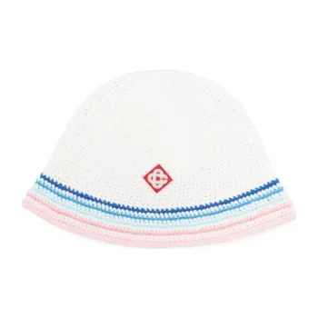 CASABLANCA Striped Crochet knit Bucket Hat