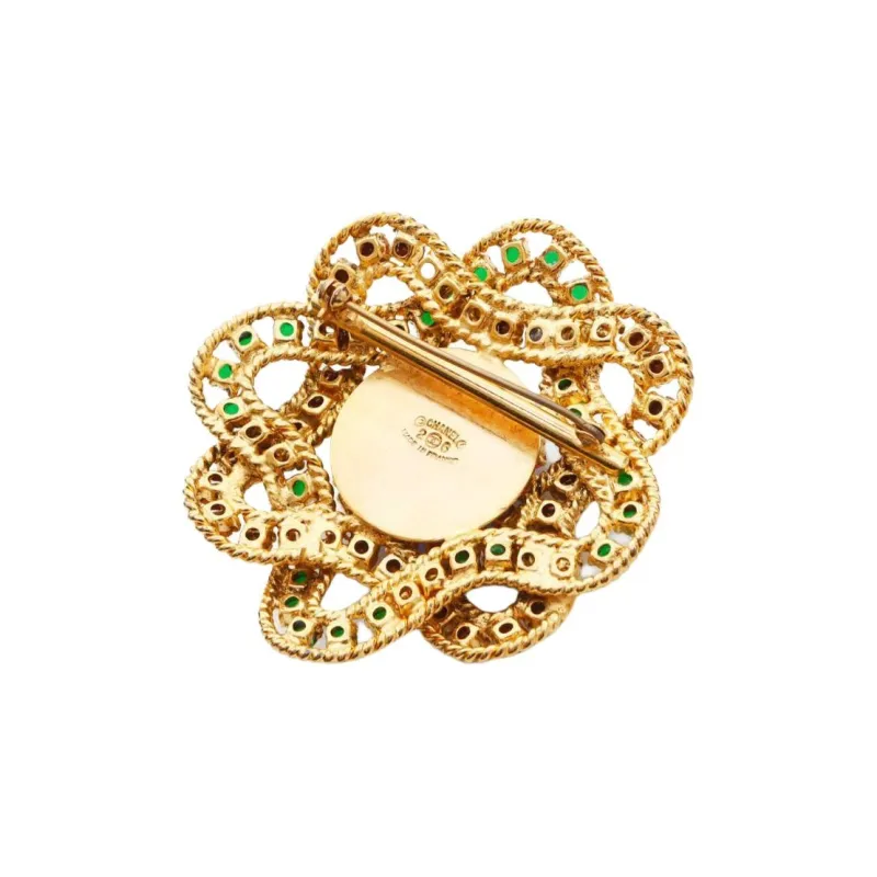 CHANEL 1991 Gripoix Brooch-2