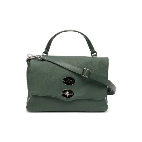 Zanellato Postina Calfskin Shoulder Bag Crossbody Bag Handbag Small Size Women's Green