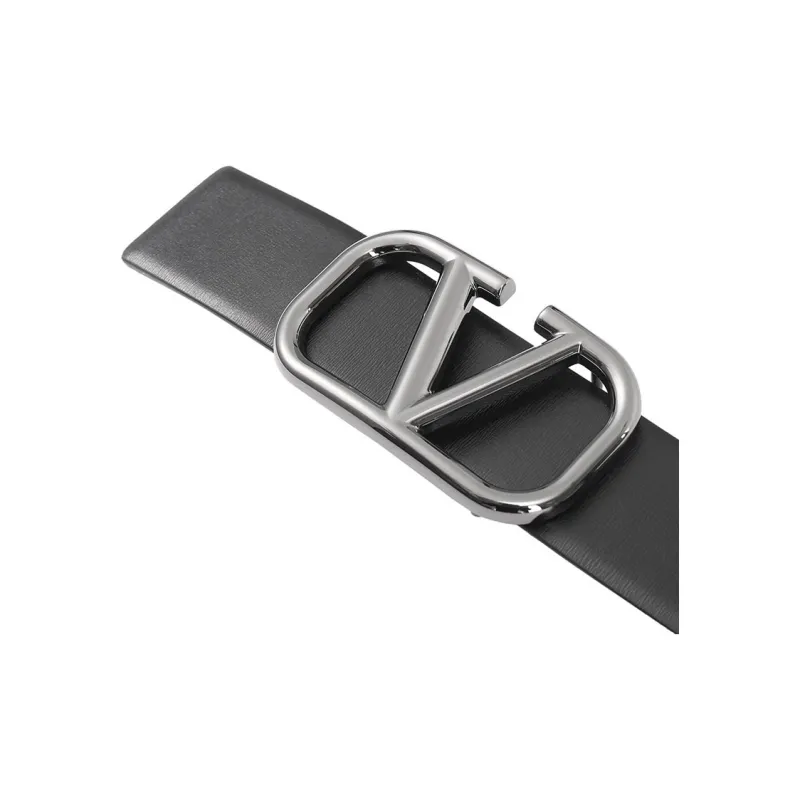 Valentino Cow Leather Belts Men's Black 4cm-1