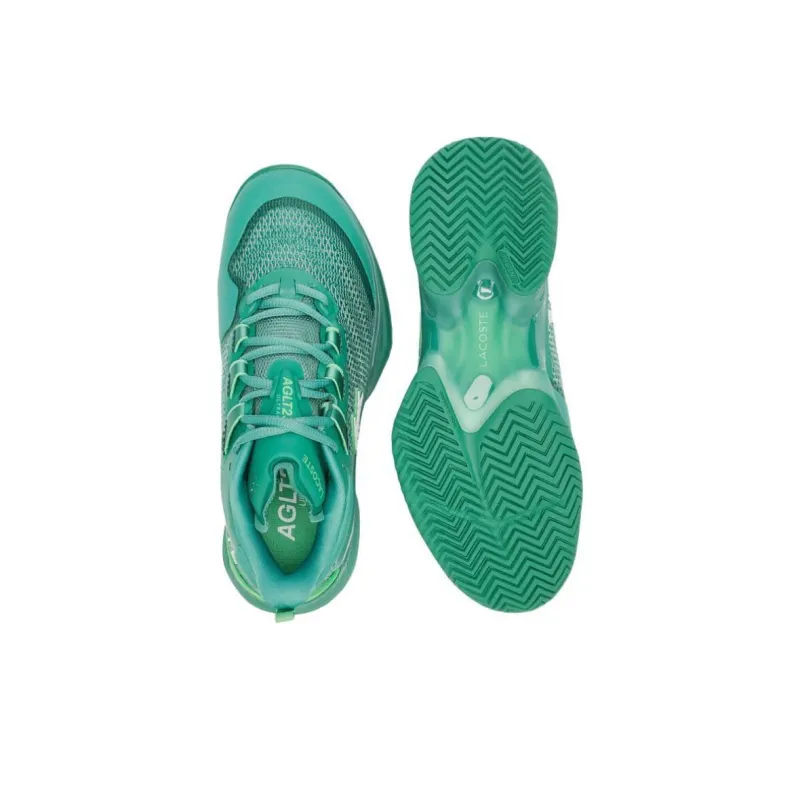 LACOSTE Abrasion Resistant Low Top Tennis Shoes Women's Green-4