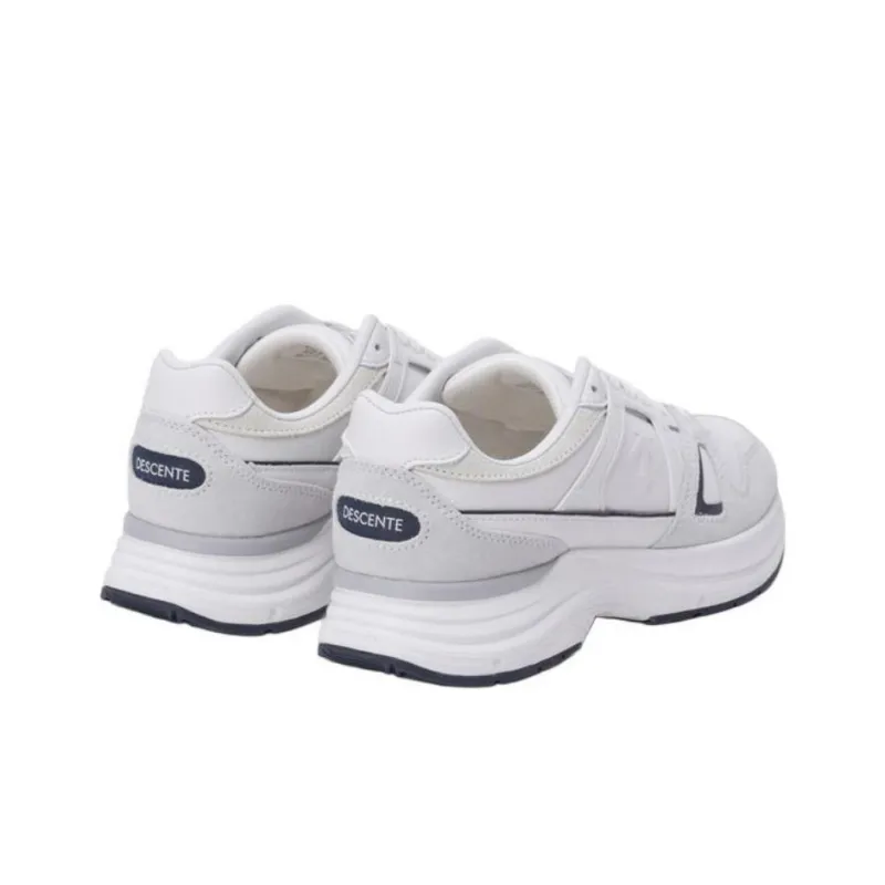 DESCENTE Anti Slip Wear Resistant Low Top Casual Shoes Unisex White-2