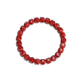 Yulan Wenwan Bodhi Root Red Supply Color Craft No 9*8+Color Diamond Inlay Full Set Model Unisex