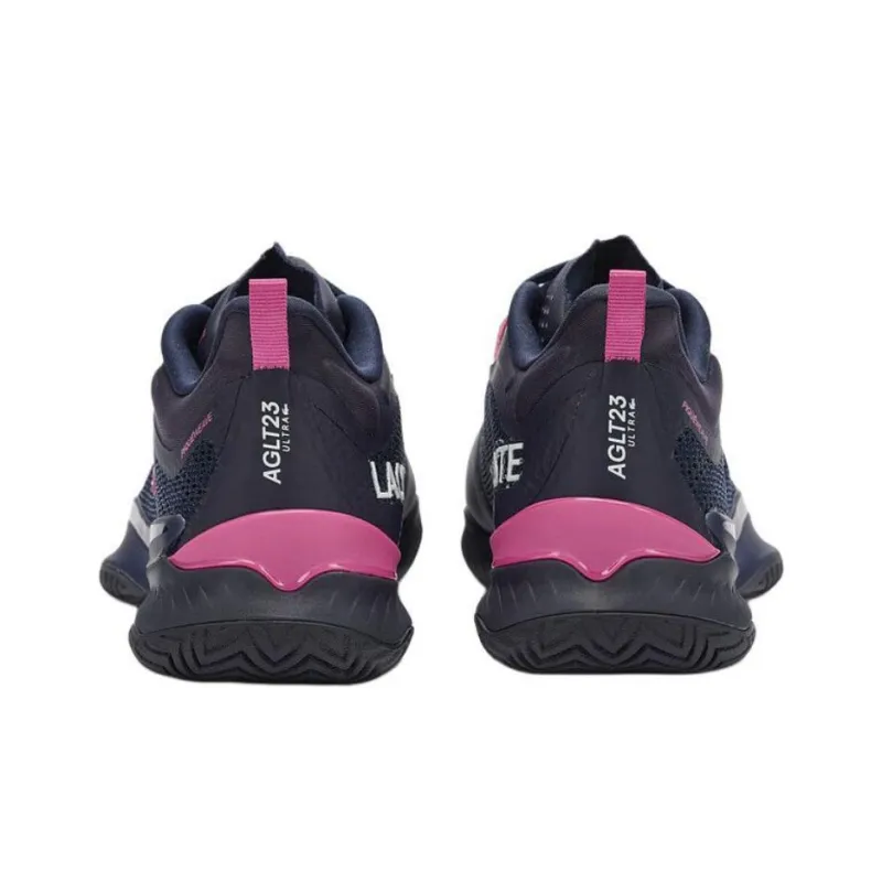 LACOSTE Abrasion Resistant Low Top Tennis Shoes Women's Navy Blue-3