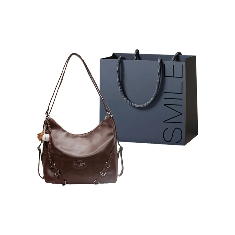 SWIMADE PU Double Shoulder Portable Crossbody Bag, Shoulder Bag Women's Black/Brown/Coffee-20