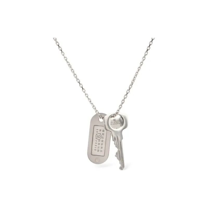MM6 Maison Margiela Brass Necklaces Men's Silver-0
