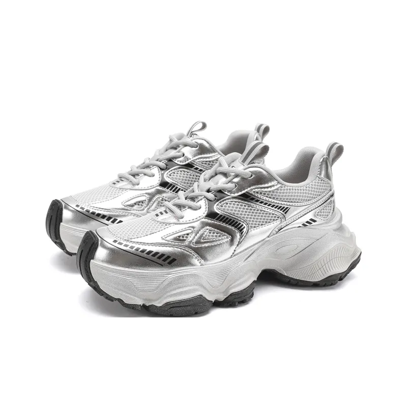 Safiya Low-Top Chunky Sneakers Women's Gunmetal-15