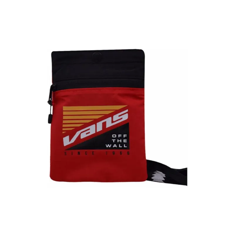 Vans Polyester Crossbody Bag, Shoulder Bag Regular Unisex Red, Black & Multicolor-0