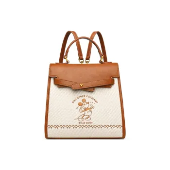 Disney Synthetic Leather Backpack Regular Women's Brown