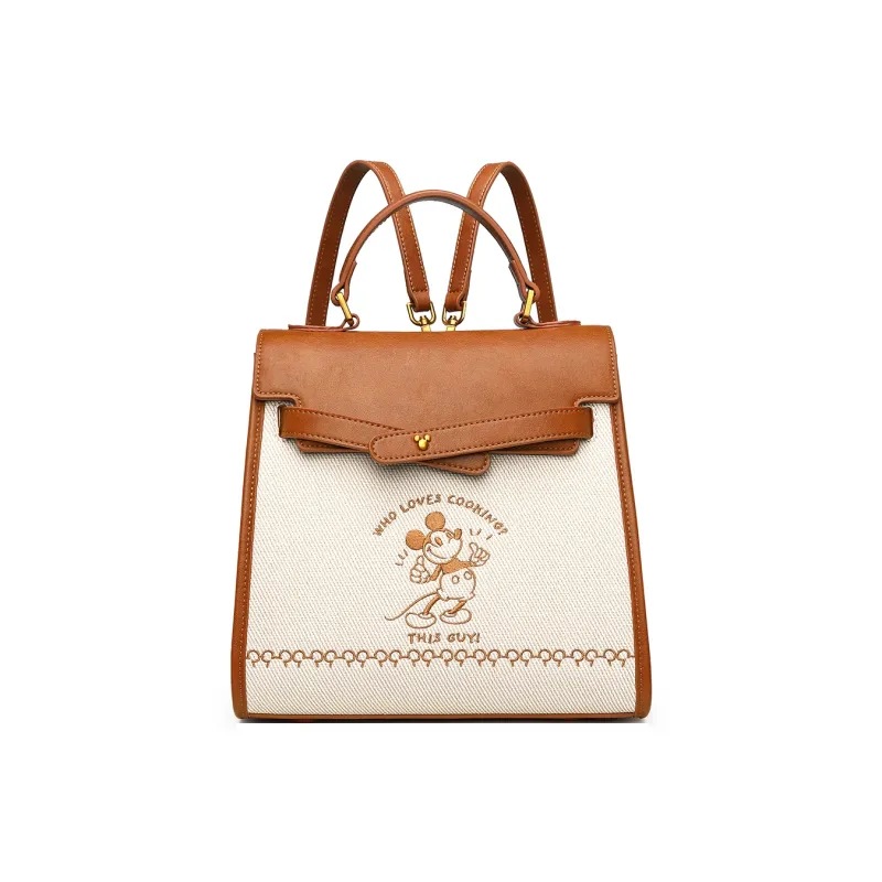 Disney Synthetic Leather Backpack Regular Women's Brown-0