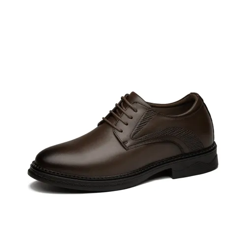 SULEGAO Dress Shoes Men's Brown