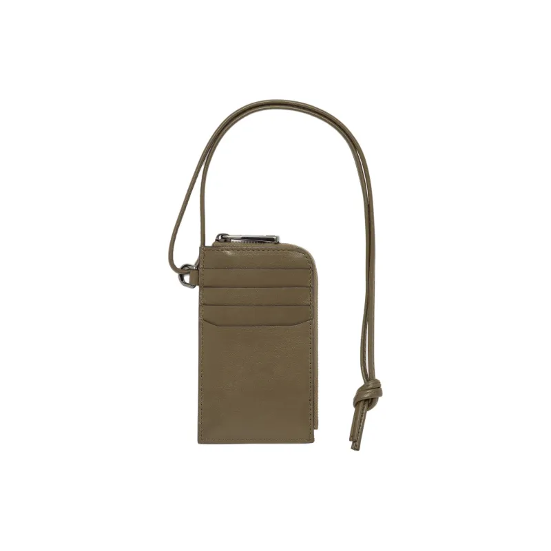 Moncler Leather Card Holder Unisex Olive Green-1