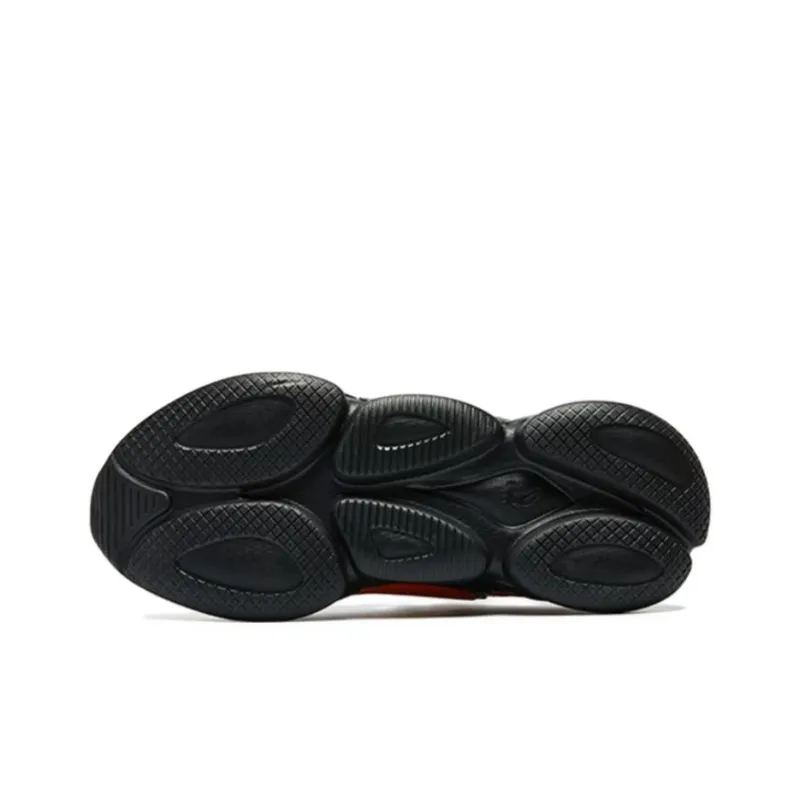 QIAODAN Low Top Running Shoes Men's Black Orange-3
