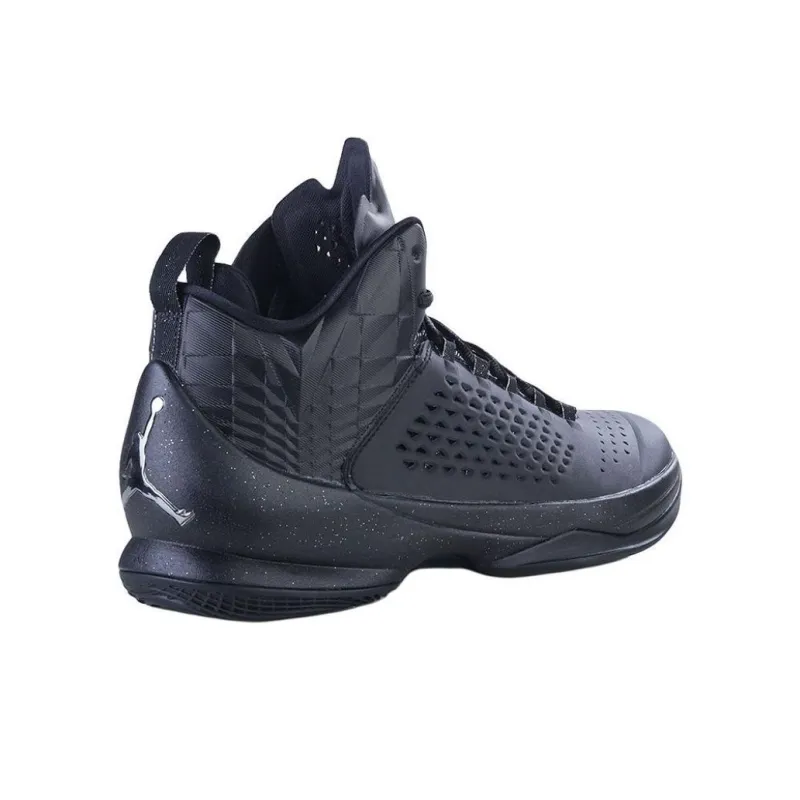 Jordan Melo M11 Anti-Slip Wear-Resistant Mid-Top Basketball Shoes Men's Black-1