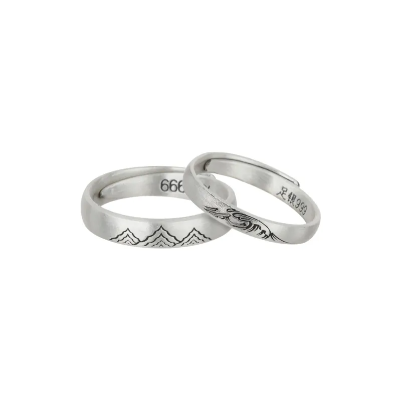 CHIC ZONE 999 Fine Silver Rings Women's-0