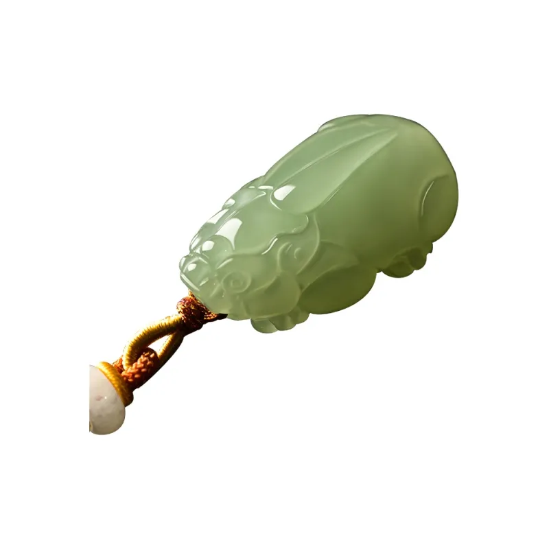 KUNYUYAO Hetian Jade Pendants Green Jade Unisex-4