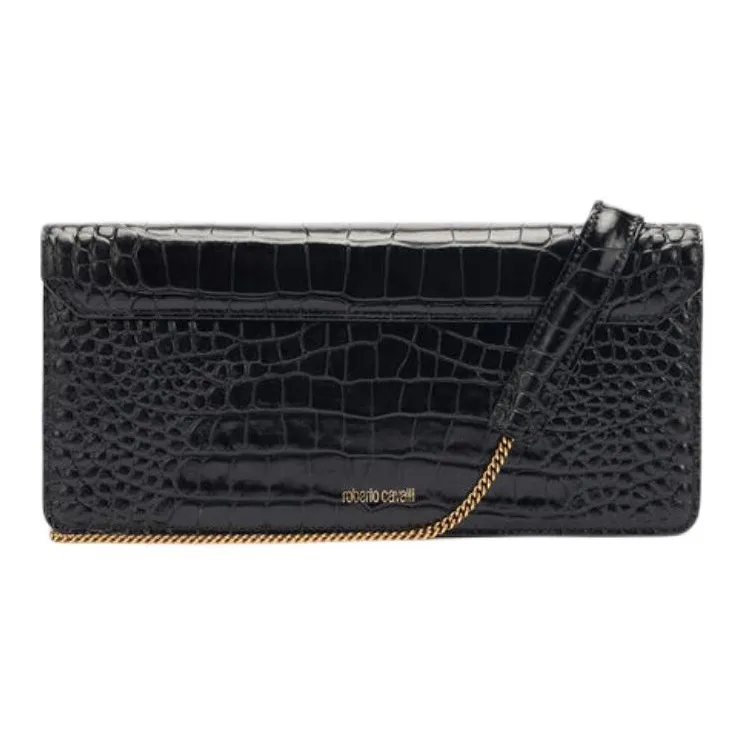 Roberto Cavalli Leather Clutch Women's Black-2