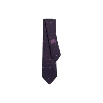HERMES Silk Silk Ties Men's Purple
