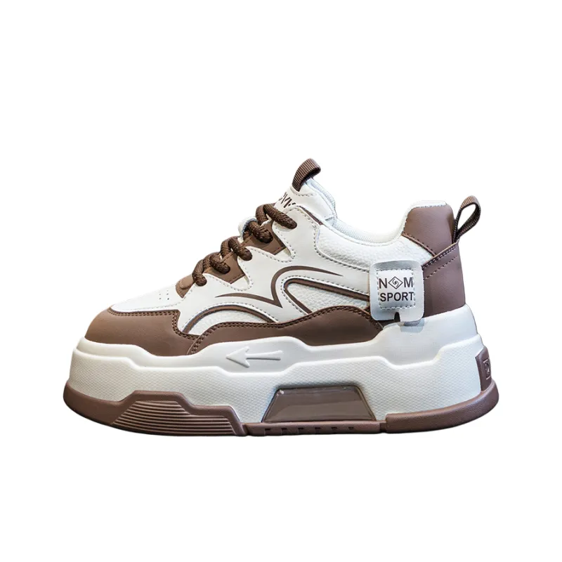 Ruomini Anti-Slip And Wear-Resistant Lightweight Height Increasing Low-Top Skateboard Shoes Women's-5