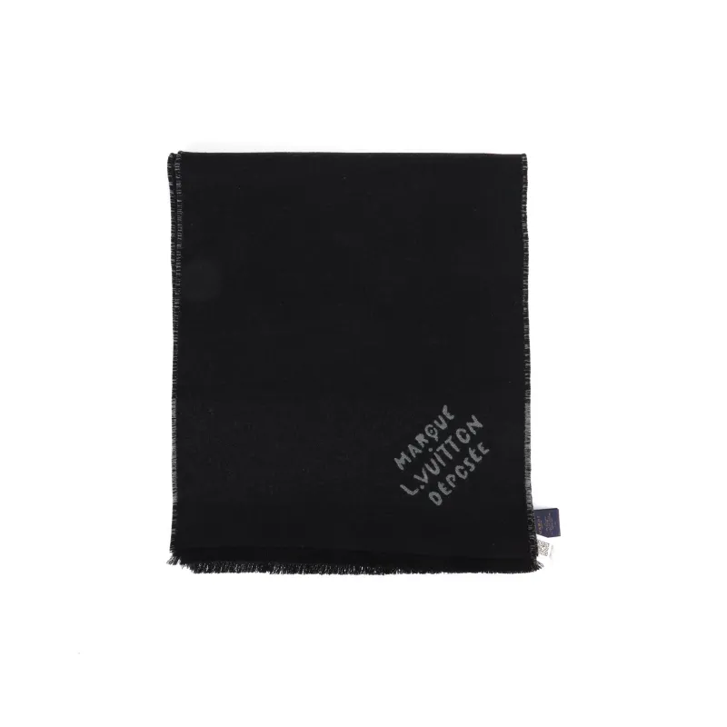 LOUIS VUITTON Knit Scarves Men's Black-0