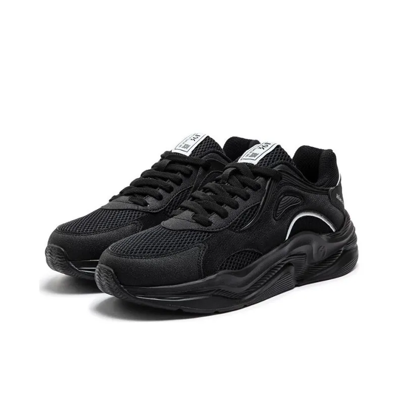 361° Non-slip Wear-resistant Shock Absorption Low-Top Casual Shoes Men's Obsidian Black-2