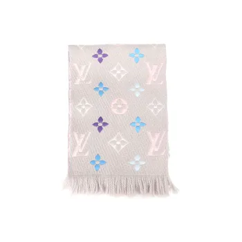 LOUIS VUITTON Wool Silk Knit Scarves Women's Multicolor Rainbow