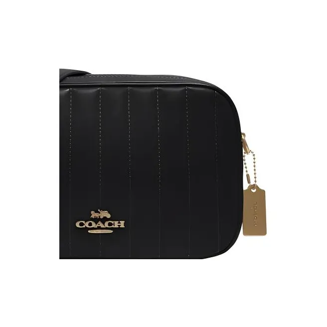 COACH Jes Leather Camera Bag Shoulder Bag Crossbody Bag Medium Size Women's Black-4