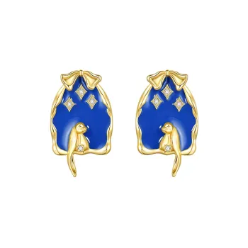 Social Talent Drip Glaze Stud Earrings Women's