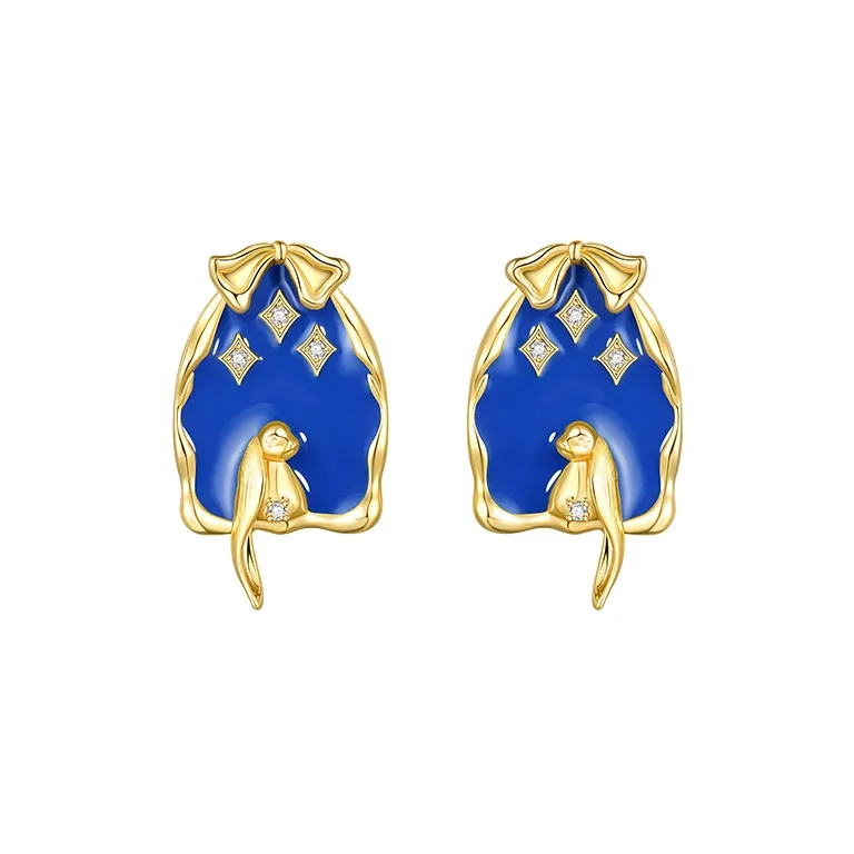 Social Talent Drip Glaze Stud Earrings Women's-0