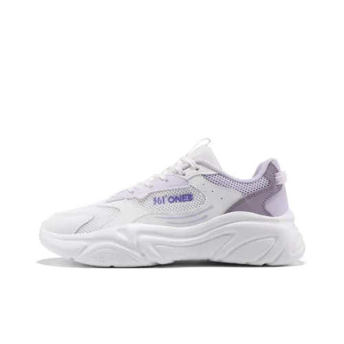 361° Cushioning, Slip Resistant, Lightweight Low Top Casual Shoes Women's White Purple