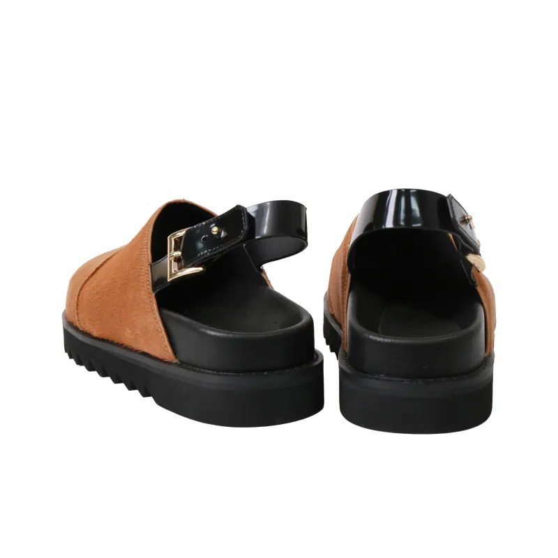 Turns By Turns Rubber Sole Abrasion Resistant Slip Resistant Closed Toe Slippers Unisex Orange Red-1