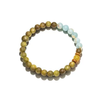 JINGCHENGGOU Green Sandalwood Bracelets Unisex