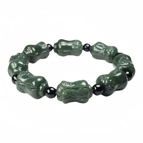 MY WORLD BEGINS AND ENDS WITH YOU Hetian Jade Bracelets Green Jade Men