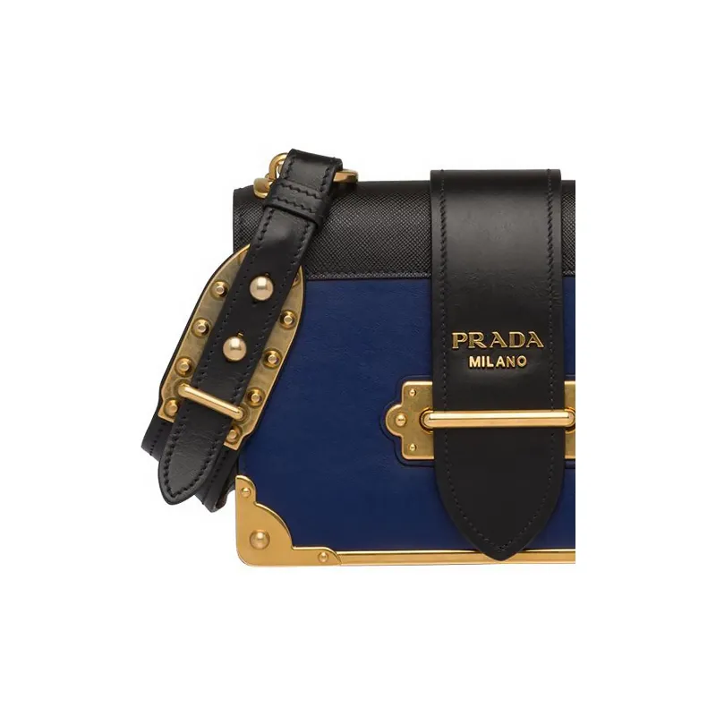 PRADA Cahier Calfskin Handbag Shoulder Bag Crossbody Bag Women's Blue-3