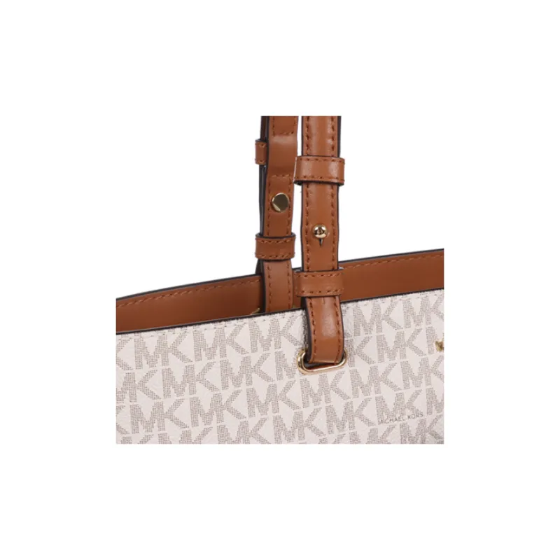MICHAEL KORS Bedford Artificial Leather Handbag, Shoulder Bag Medium Size Women's White-3