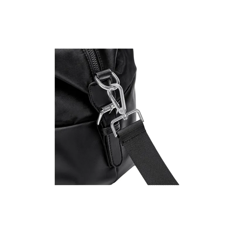 Simvay Clos Fabric With Synthetic Leather Sports & Fitness Luggage Bag Travel Bag Unisex Black-4