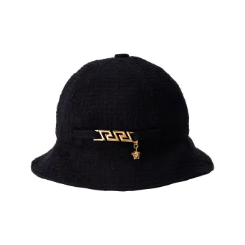 VERSACE La Greca Bucket Hats Unisex Black
