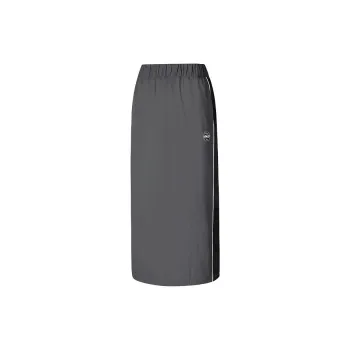 Skechers Skx Classic Sports Series Casual Long Skirts Women's Oyster Black