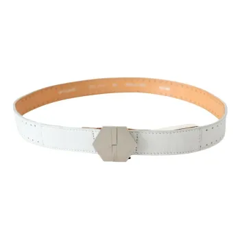 GIANFRANCO FERRE Metal Leather Leather Belts Women's White -