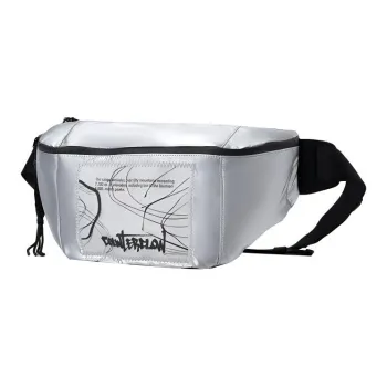 LiNing Fabric Shoulder Bag, Crossbody Bag, Fanny Pack Regular Unisex Silver