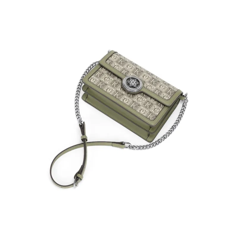 Simvay Clos PVC And Synthetic Leather Shoulder Bag Crossbody Bag Shoulder Bag Small Size Women's Gray Print/Black Print-23