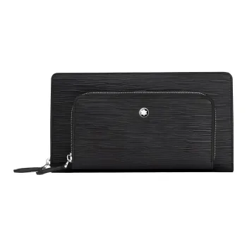 MONTBLANC Kindergarten 4810 Series Full Grain Cow Leather One Shoulder Crossbody Clutches Mini Men's Black