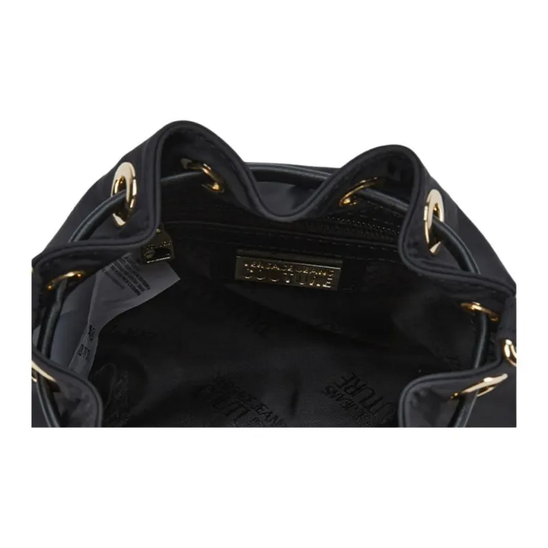 FANSIZHE Jeans Couture Fabric Shoulder Bag Women's Black-6