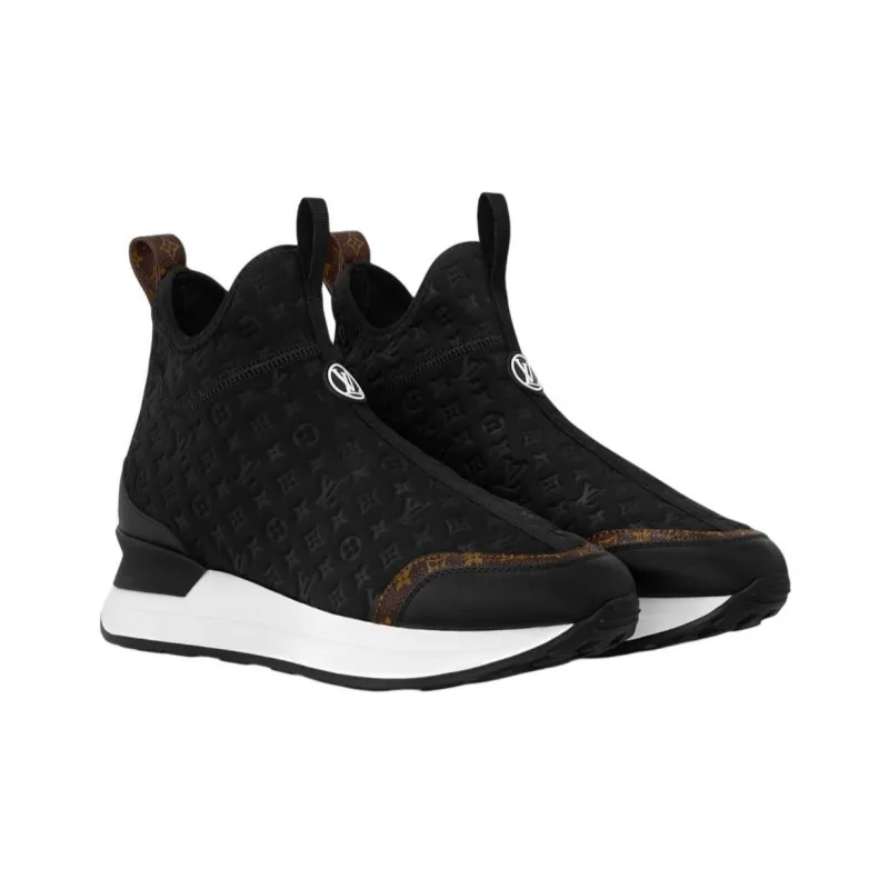 LOUIS VUITTON Neo Run Away High Top Casual Shoes Unisex Black-2