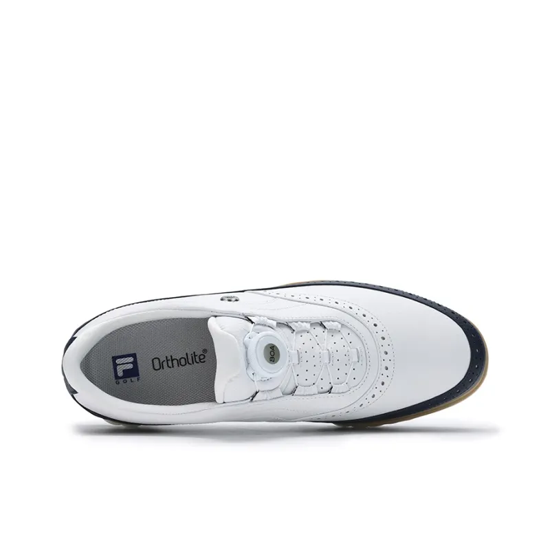FILA NOBLE Cushioning Wear Resistant Low Top Training Shoes Men's FILA White Celebration Blue-3