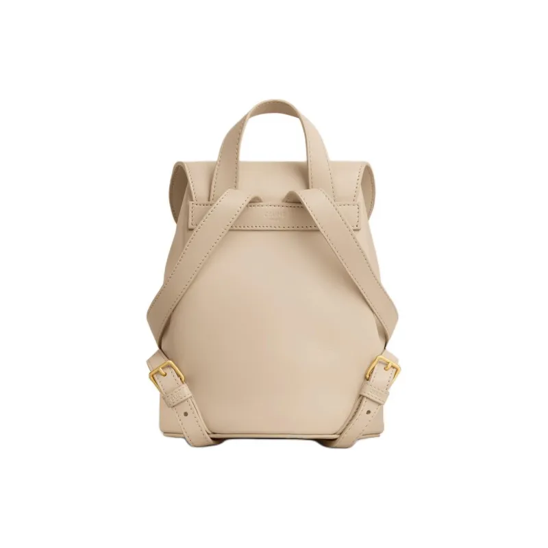 CELINE Calfskin Backpack Women's Natural-2