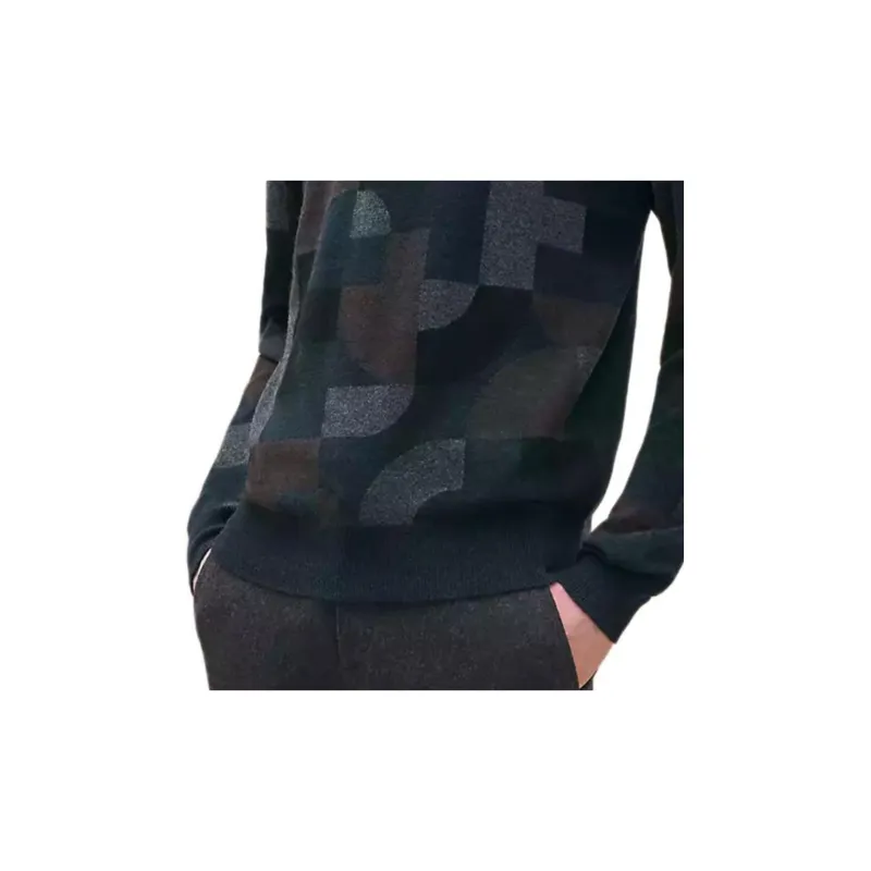 HERMES Cashmere Sweater Men's Marine Blue-4