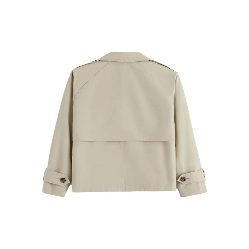 Abercrombie＆Fitch Trench Coat Women's Khaki-1